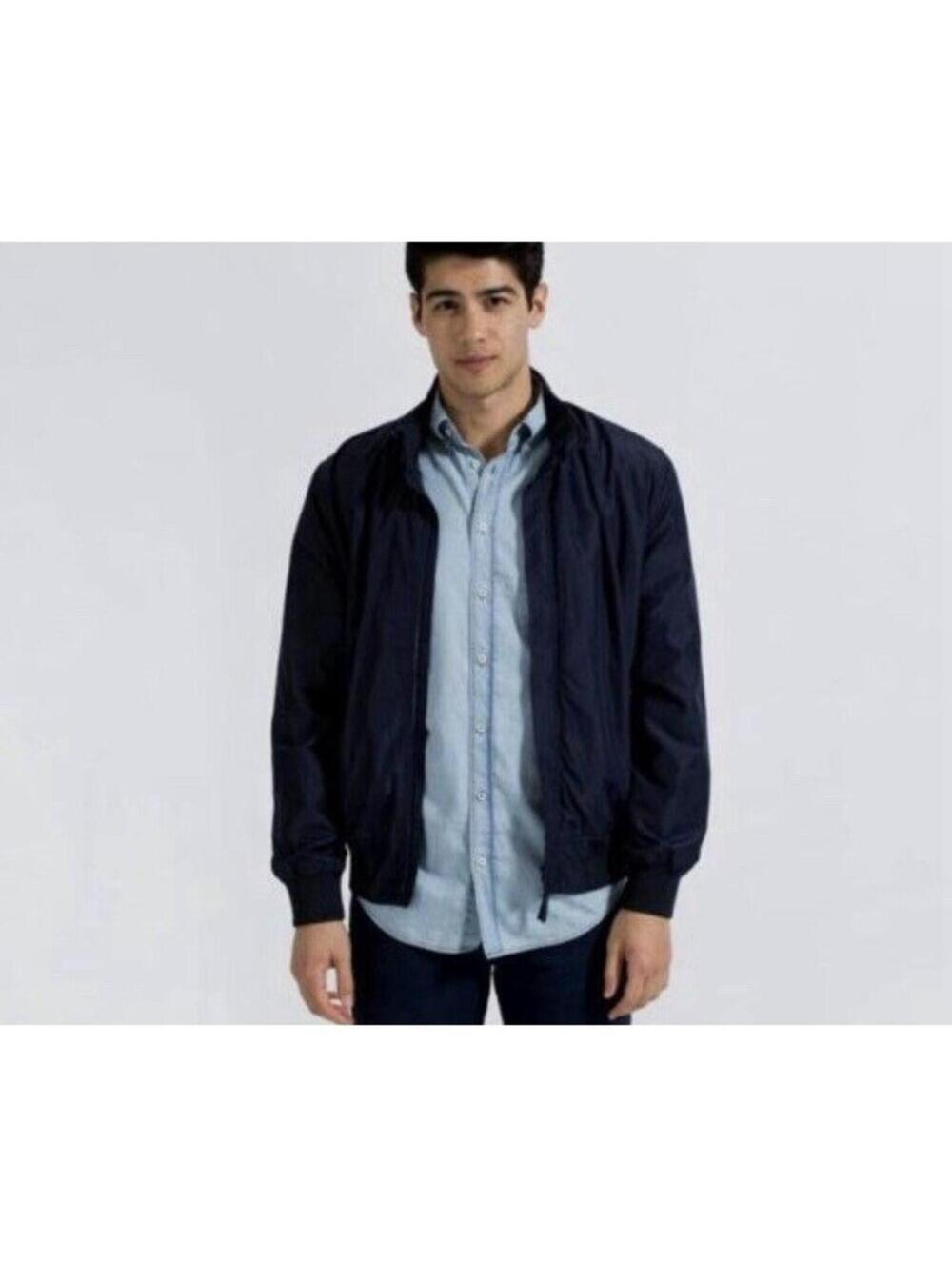 Men’s Everlane Lightweight Navy Blue Bomber Jacket S Small Cool Material
